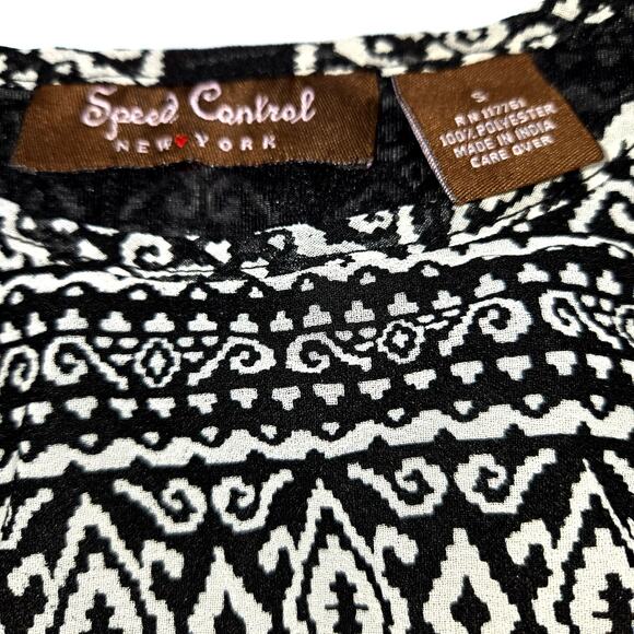 Speed Control Small Women's Black Sleeveless Maxi BOHO Dress Miss Size 4 6 S - Picture 3 of 5